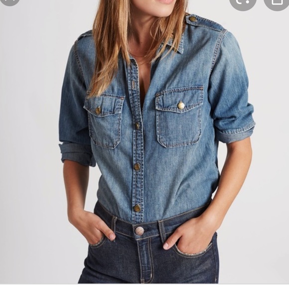 Current/Elliott Tops - Current Elliot The perfect shirt denim chambray 2